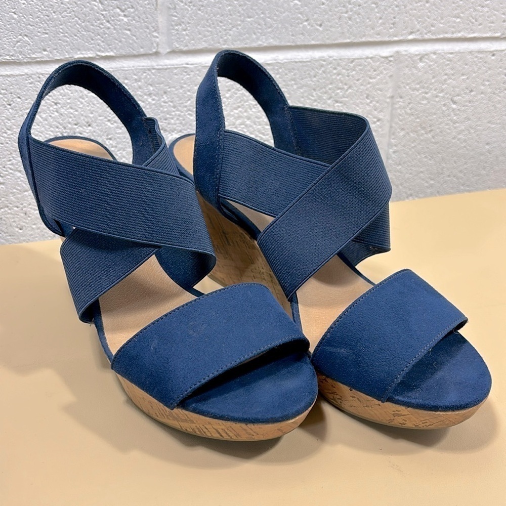 Dark blue, American Eagle cork look Wedges​​​​​​​